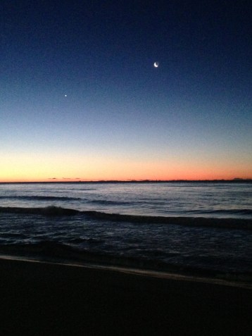 Before a sunrise swim